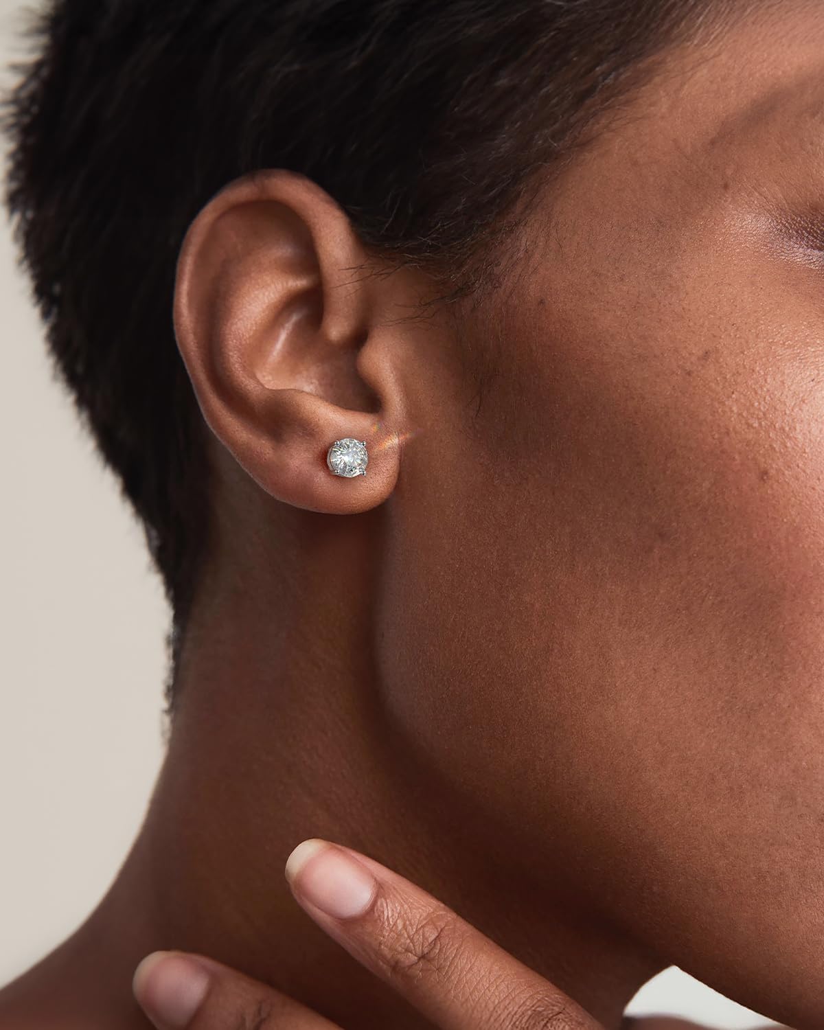 Birthstone Stud Earrings for Women, 925 Sterling Silver Rose Cut Gemstone Zirconia, Hypoallergenic Vintage Earrings, Birthday Anniversary Mother’s Day Christmas Gifts for Her - Image 3