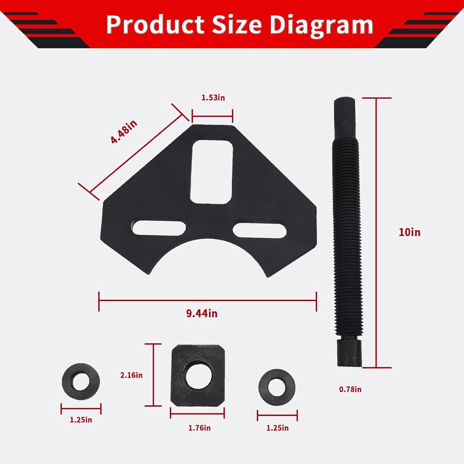 40100 Hub Remover Tool Heavy - Duty Wheel Bearing Kit Fits for 5 6 8 Lug Cars and Truck - Safe Frozen Hub Extractor with Washers & Threaded Screw