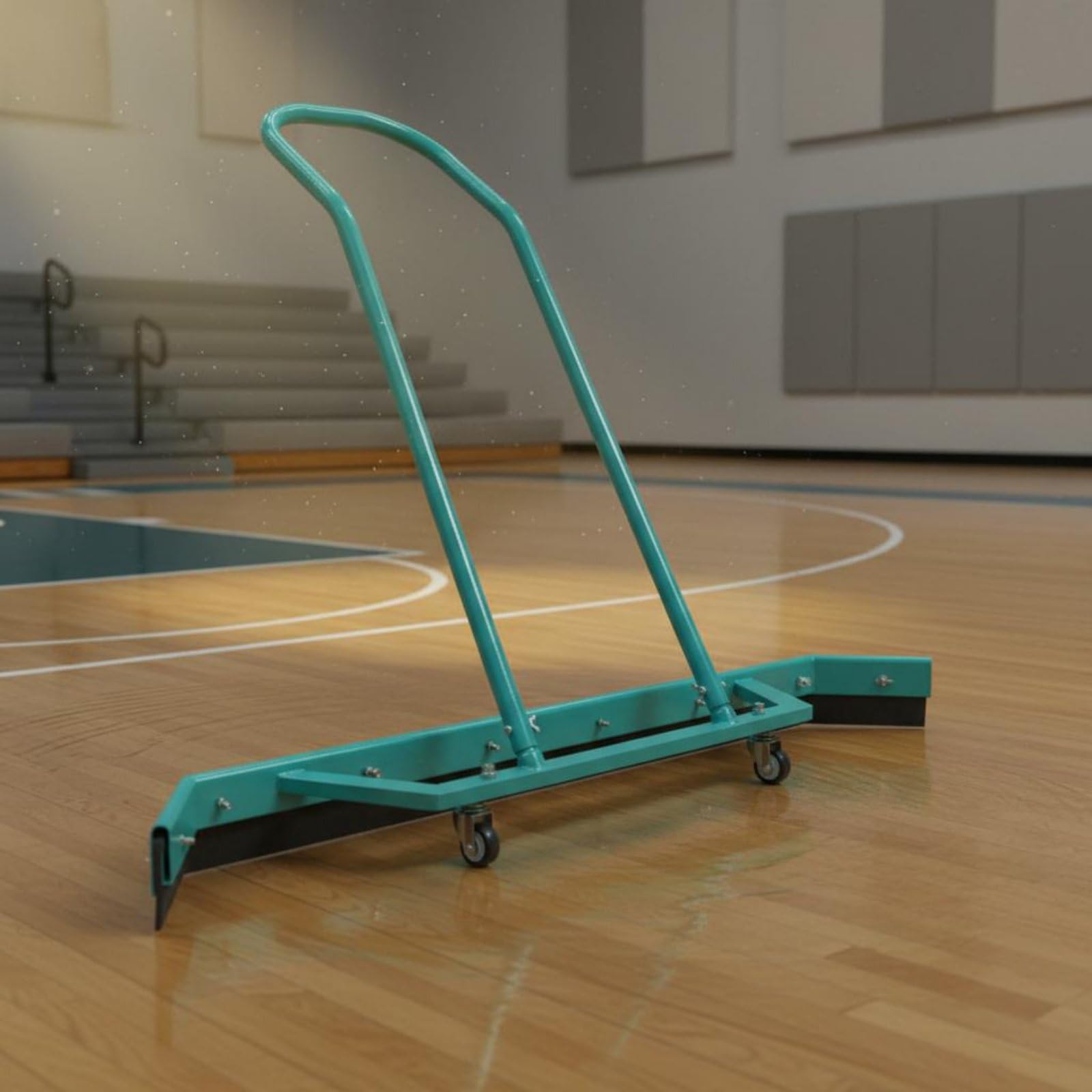 TISHITA Limpiador de Canchas de Aluminio Squeegee de Suelo Limpiador de Agua de Piso con Ruedas Completo Adecuado para Mantenimiento Diario en Canchas y Pisos Duros, Naranja