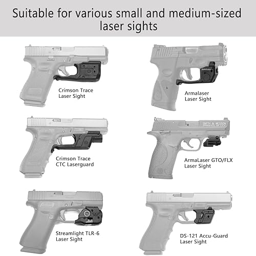 Miniatura 2 de Funda para pistola con láser para pistolas de 0.354 in Compatible con Glock 19, Taurus G3C, Sig Sauer, S&W M&P Shield 0.354 in, Ruger, Springfield