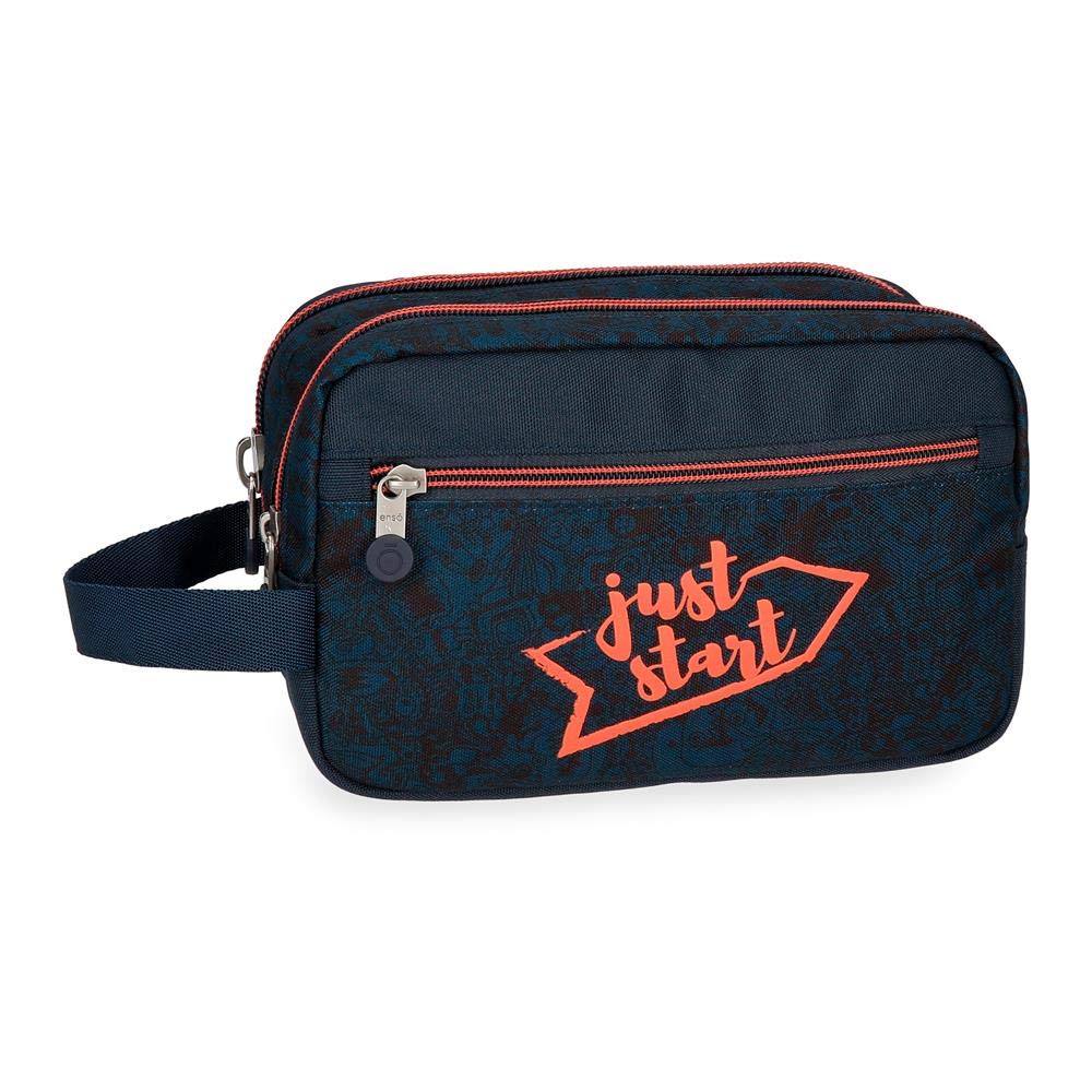 Enso Monsters Adaptable Two compartments Vanity Case Blue 24x15x10 cms Polyester