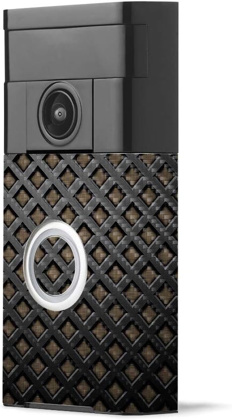 MightySkins Carbon Fiber Skin for Ring Video Doorbell - Black Wall | Protective, Durable Textured Carbon Fiber Finish | Easy to Apply, Remove, and Change Styles | Made in The USA