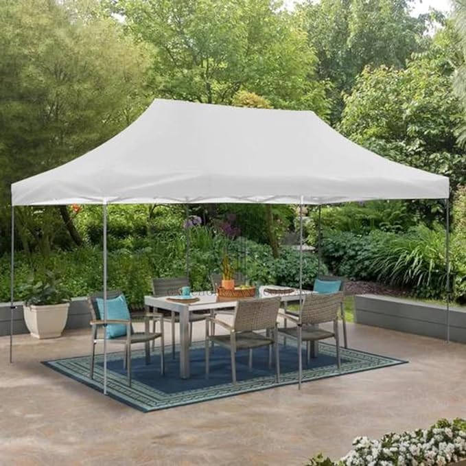 Image of THESHELTERS - 10x20 ft Outdoor Canopy Tent, Instant Foldable & Pop up Garden Gazebo Tent for Decoration, Party, Event, Wedding & Camping (White)