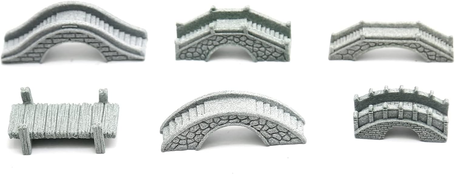 MDEOOSKY 6PCS Mini Stone Bridge Ornaments for Garden Outdoor Decor Porch Yard Potted Plants Micro Landscaping Tiny Home Kit Art Statues Ornament