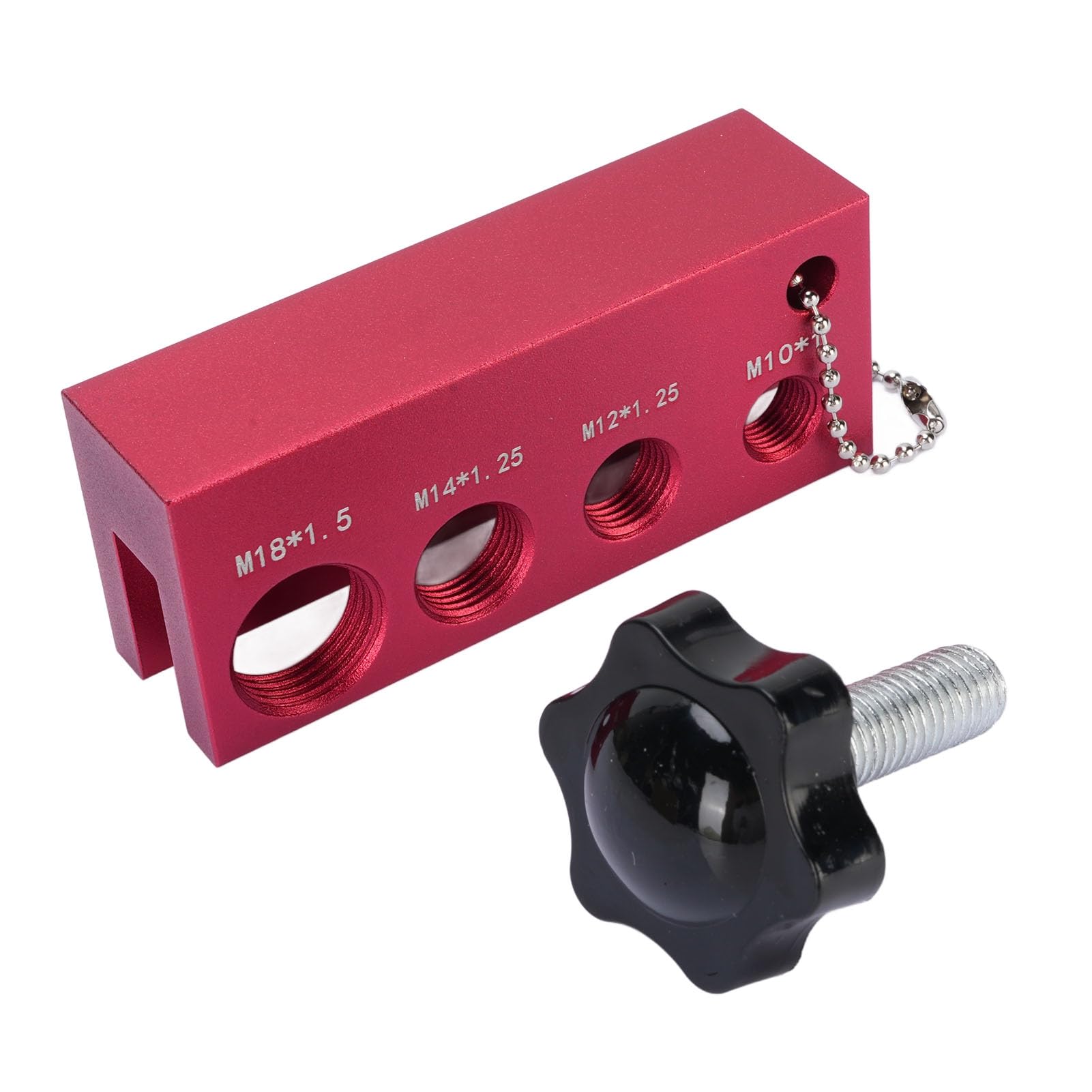 Wakects Herramienta de Ajuste de Bujías, Calibrador de Bujías, de Aluminio, Fácil de Usar, Precisa, Compacta, Ligera, con Textura Mate, para de 10 Mm, 12 Mm, 14 y 18 (Rojo)