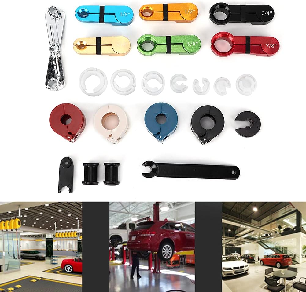 Qiilu // Compatible 22PcsSet Car Air Conditioning Hose Oil Fuel Pipe Line Disconnect Tool Kit Vehicle Repairing - Wide Application Car Repair Tool