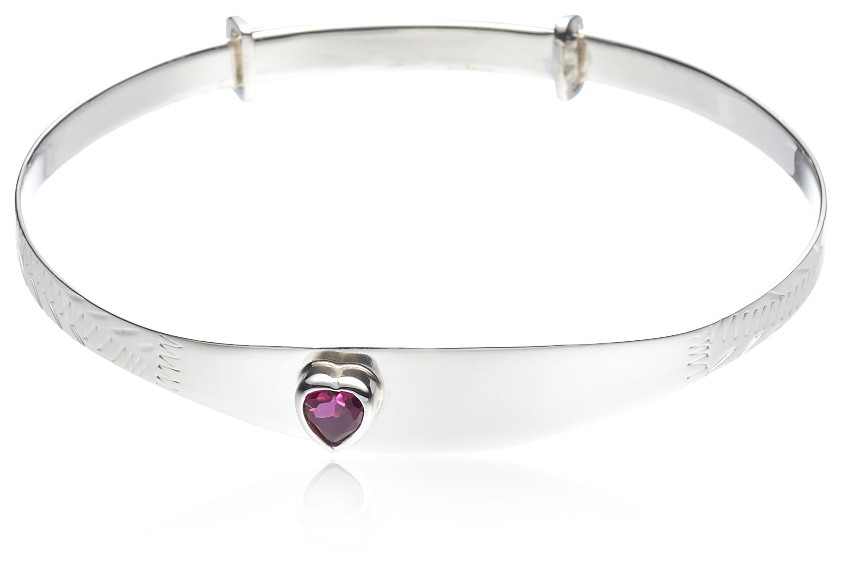 MiChic Children's July Silver Childs Birthstone Expanding Identity Bangle