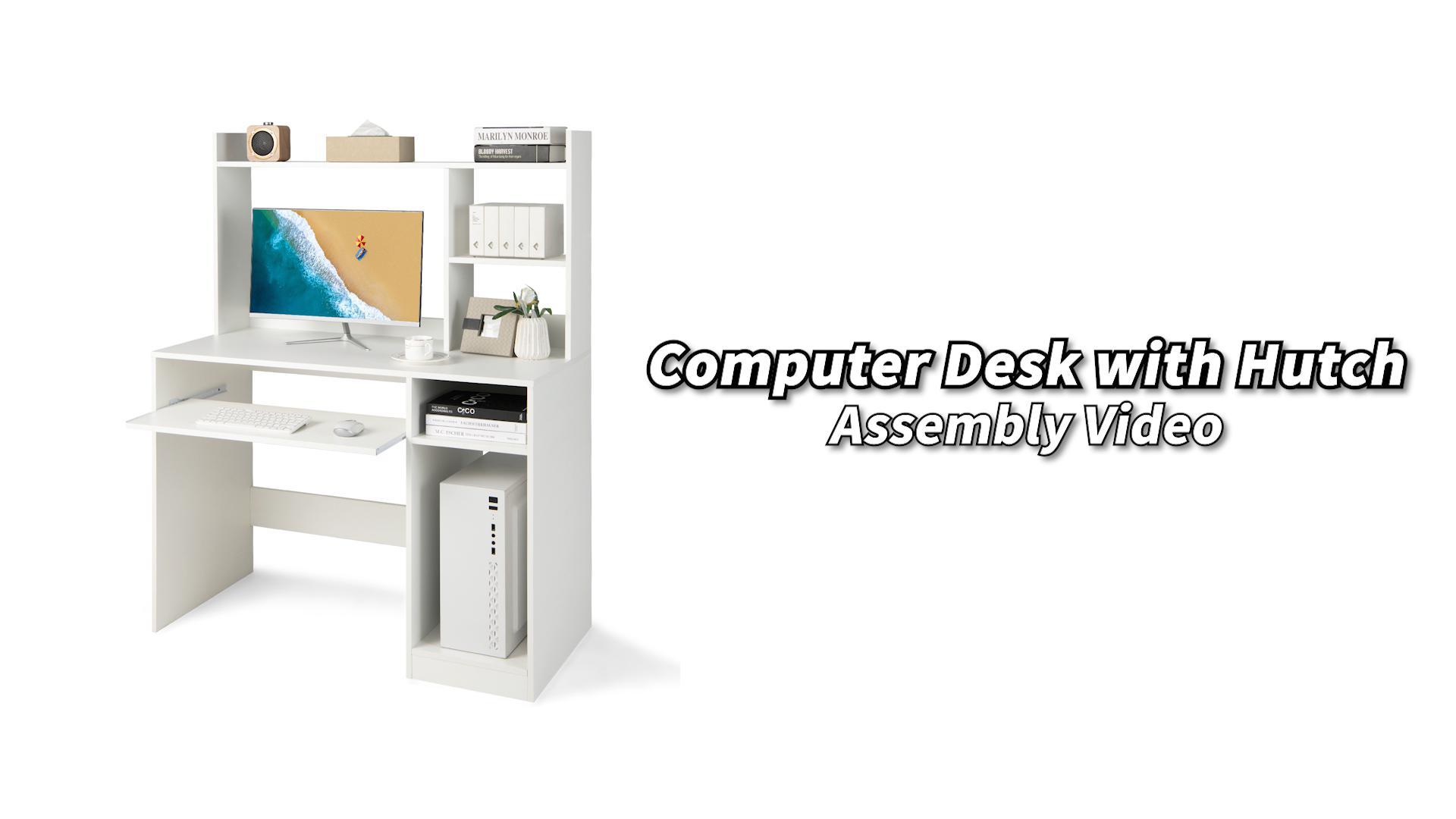 Amazon.com: Giantex Computer Desk with Hutch, 43.5 Inch Home