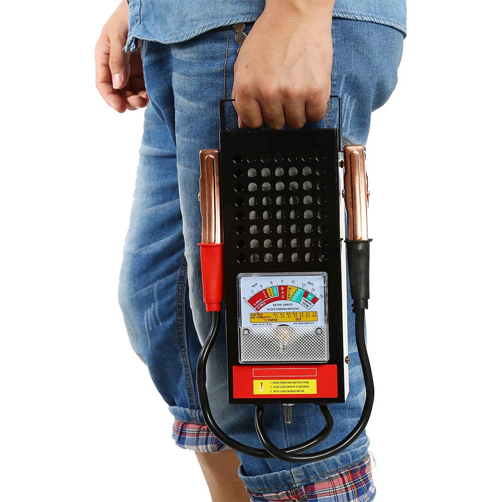 Batterietester,6V-12V 100Amp Portable Heavy Duty Car Van Auto Battery Tester Load Drop Charging System Analyzer Checker Tool für Test-Blei-Säure-Batterien