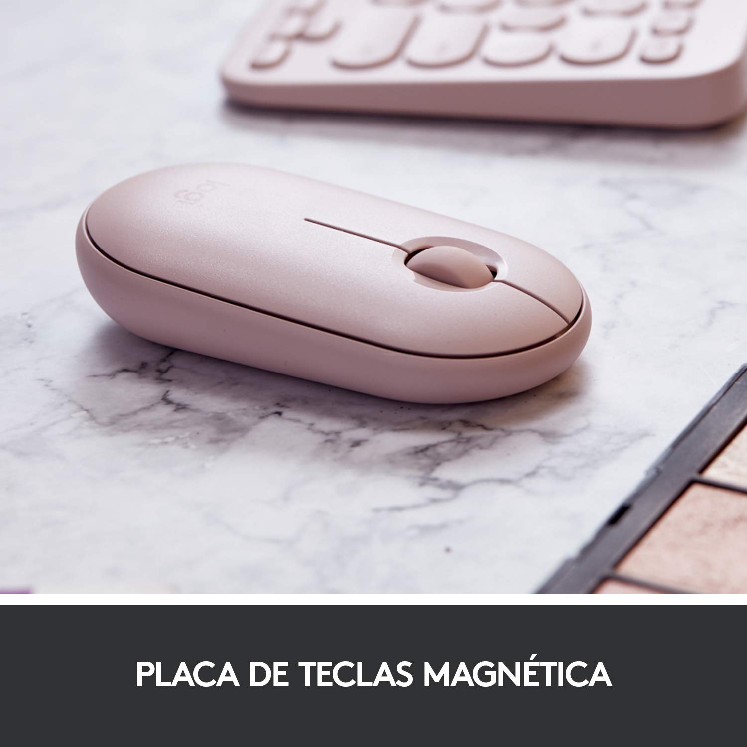 Logitech Pebble ratón inalámbrico con Bluetooth o Receptor de 2,4 GHz