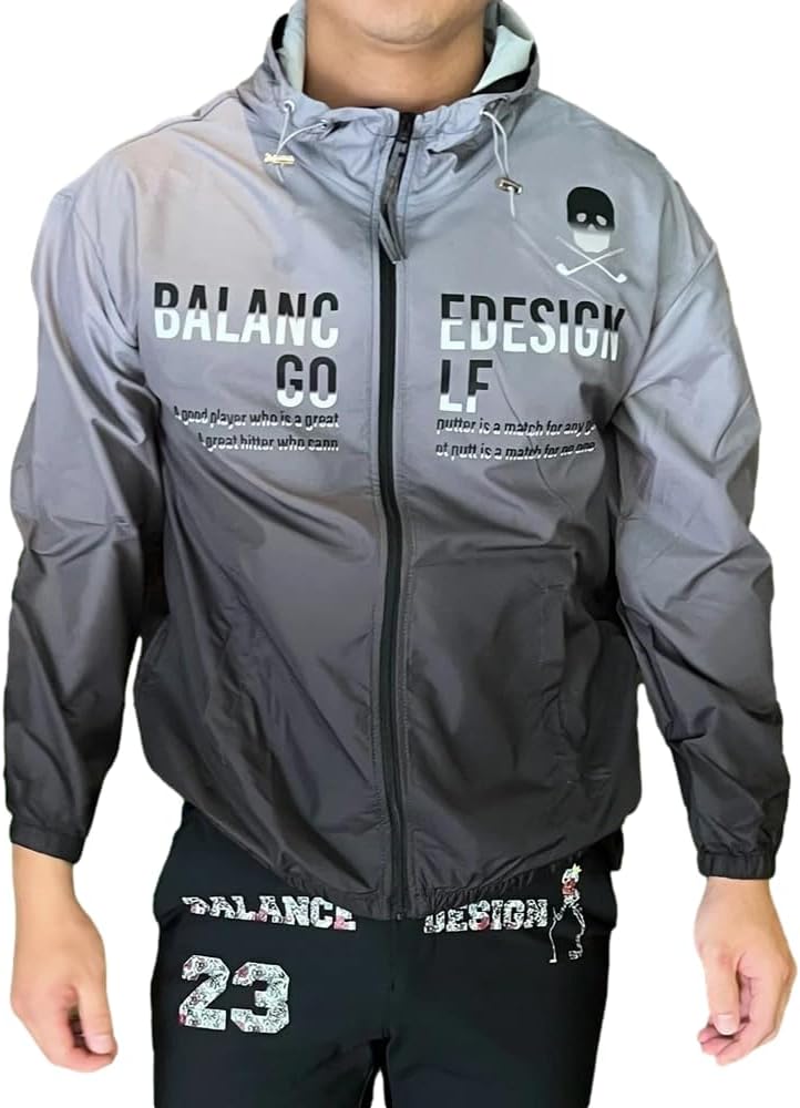 PING ピン パーカー フルジップ ゴルフ ウェア ロゴ 長袖 グレー M