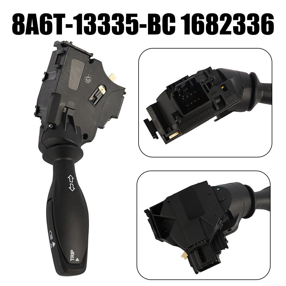 Turn Signal Lighting Lever, Indicator Light Stalk Arm Indicator Lighting Stalk Switch Steering Column Indicator Stalk Switch for Ford for Fiesta 2008-2017, OEM 8A6T-13335-BC