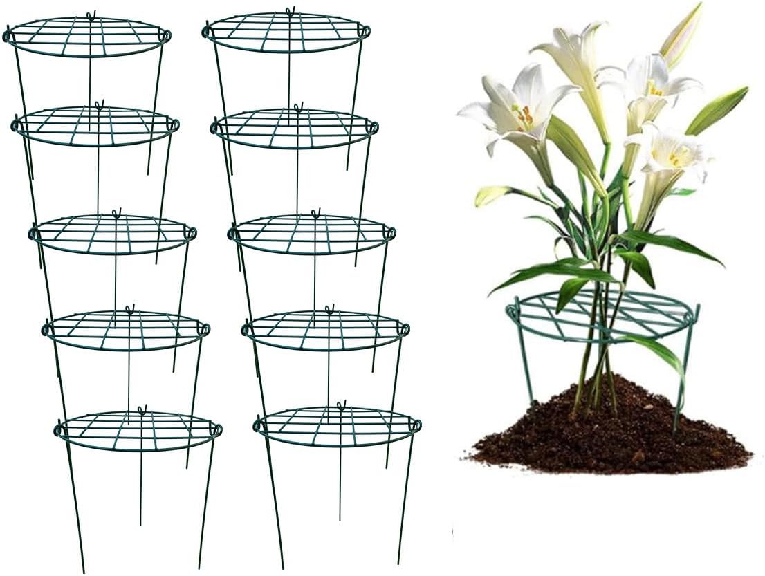Grow Through Plant Support – 16in hoop, 24in legs (pack of 10)