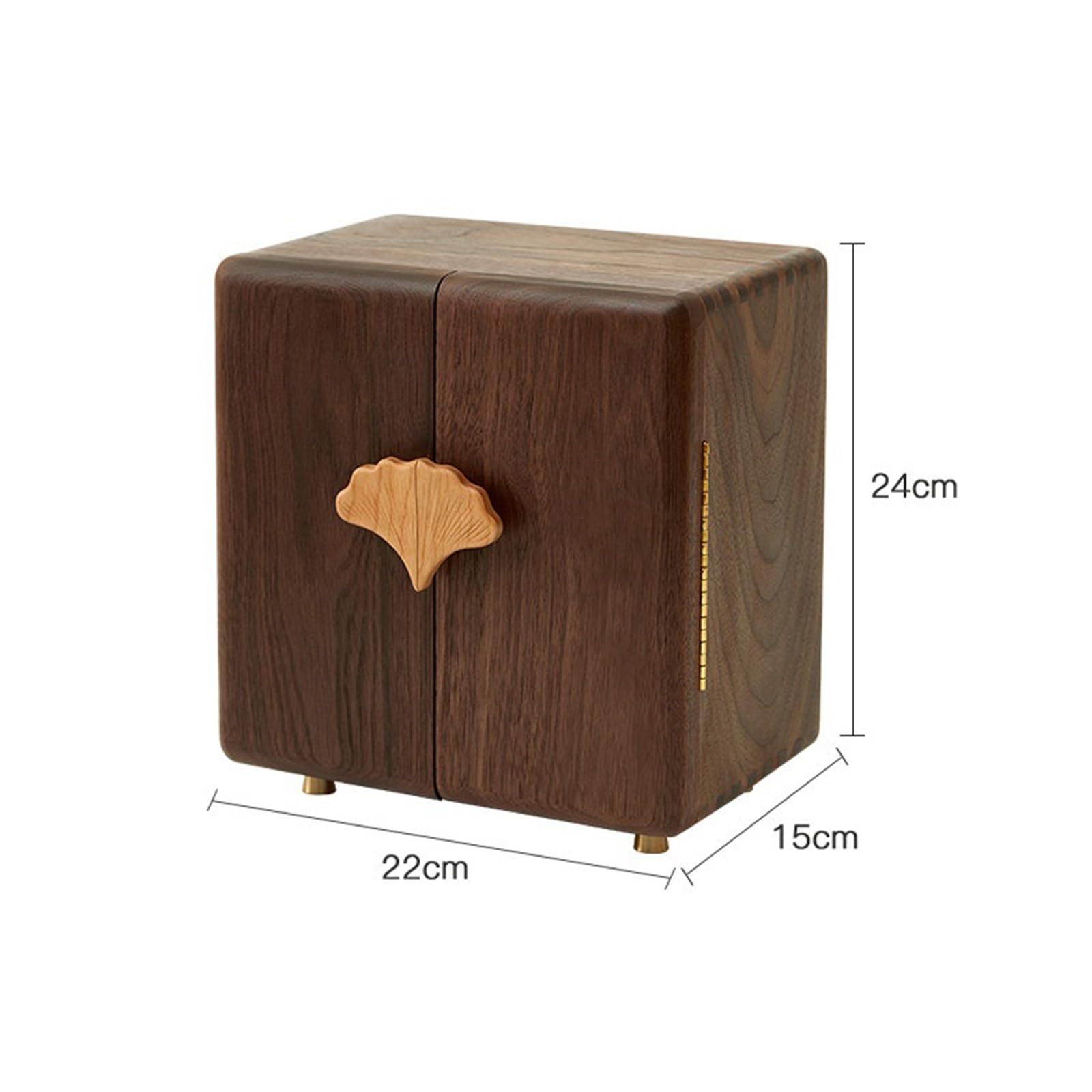 Schmuckständer Schwarze Walnuss-Schmuckschatulle, Aufbewahrungsbox aus Holz