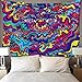 WERT Champignon tenture Murale bohème Art psychédélique Tapisserie Fond décoratif pour Salon Chambre A5 95x73 cm