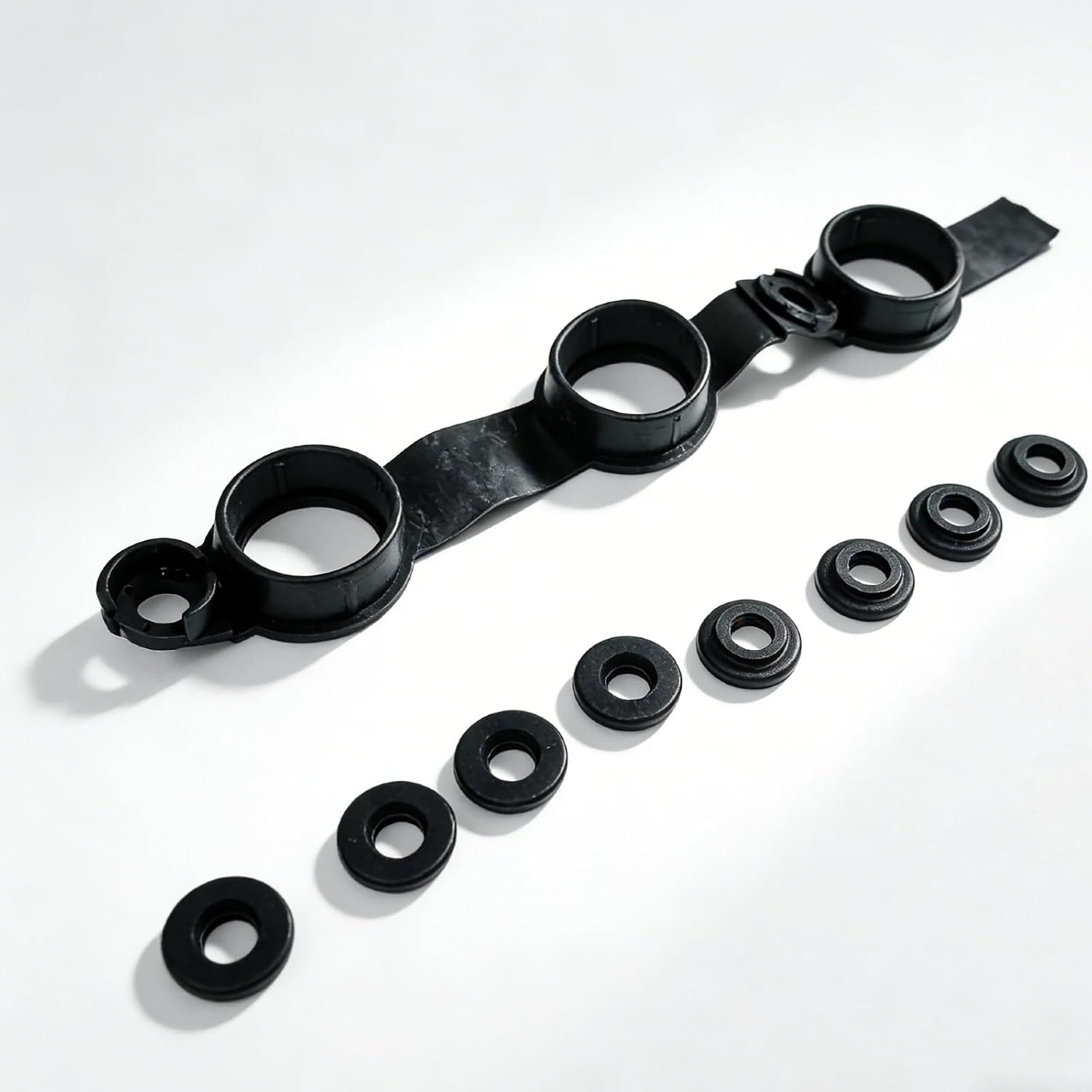 11129070990 Engine Valve Cover Gasket Kits with 15 Grommet Seals Fit for 2002 2003 2004 2005 2006 BMW 325Ci 325i 325xi 3 9