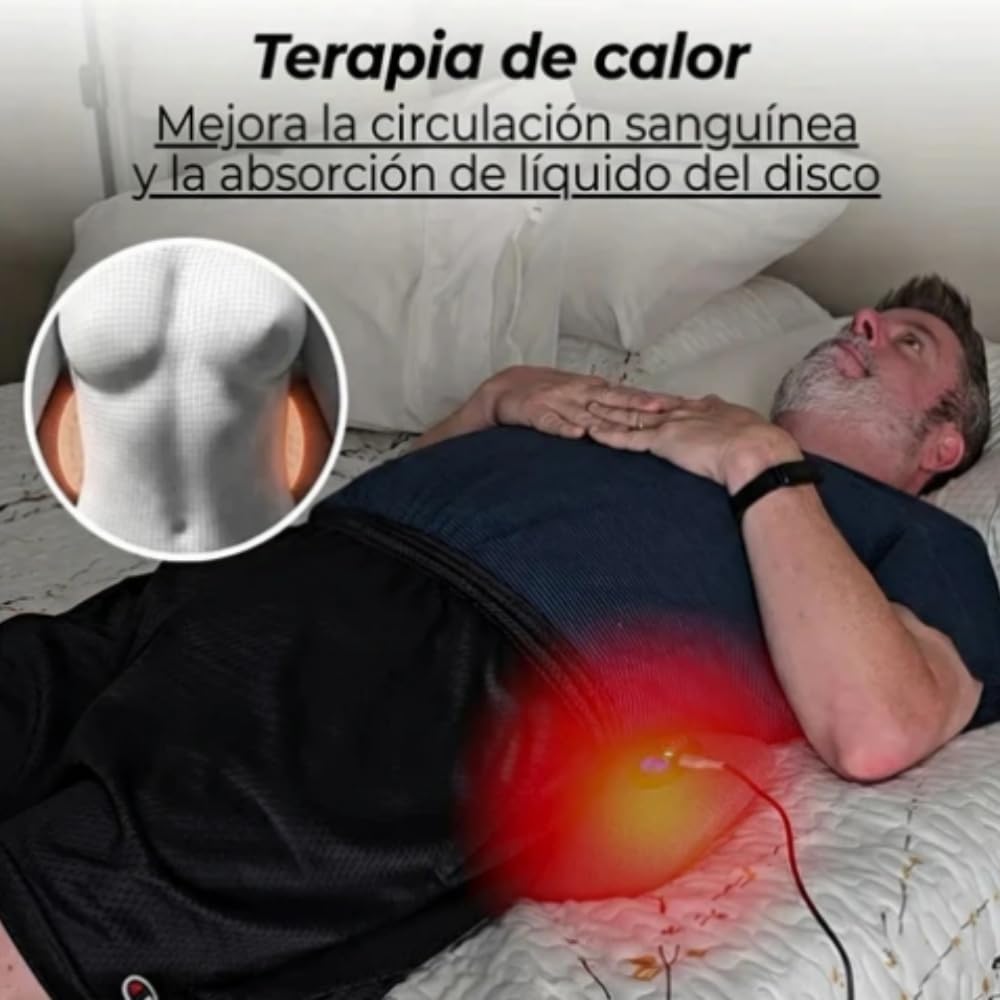SomniX Pro — Masajeador Terapéutico Triple Fusión, Vibración y Estiramiento - Soporte Lumbar Ergonómico, Hogar y Viajes - Almohada