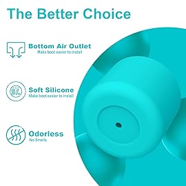 2PCS Silicone Water Bottle Boot for Owala 24 Oz, Alwenid Anti-Slip Protective Sleeve Bottom Bumper Protector for FreeSip, Twist, and Flip Stainless Steel Water Bottles (Blue)