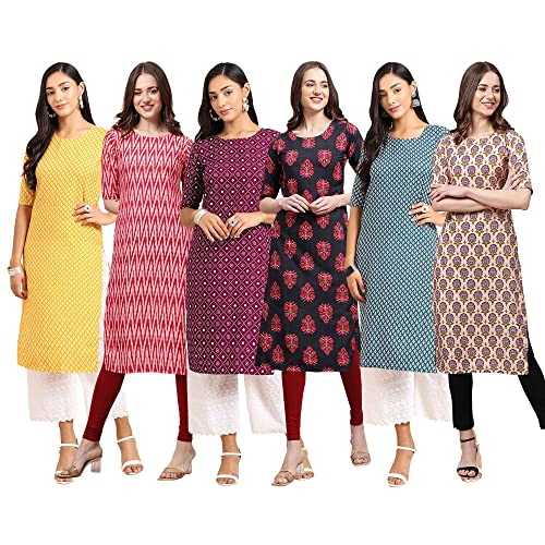 Image of Pinkmint Women's Crepe Digital Print Straight Kurta
