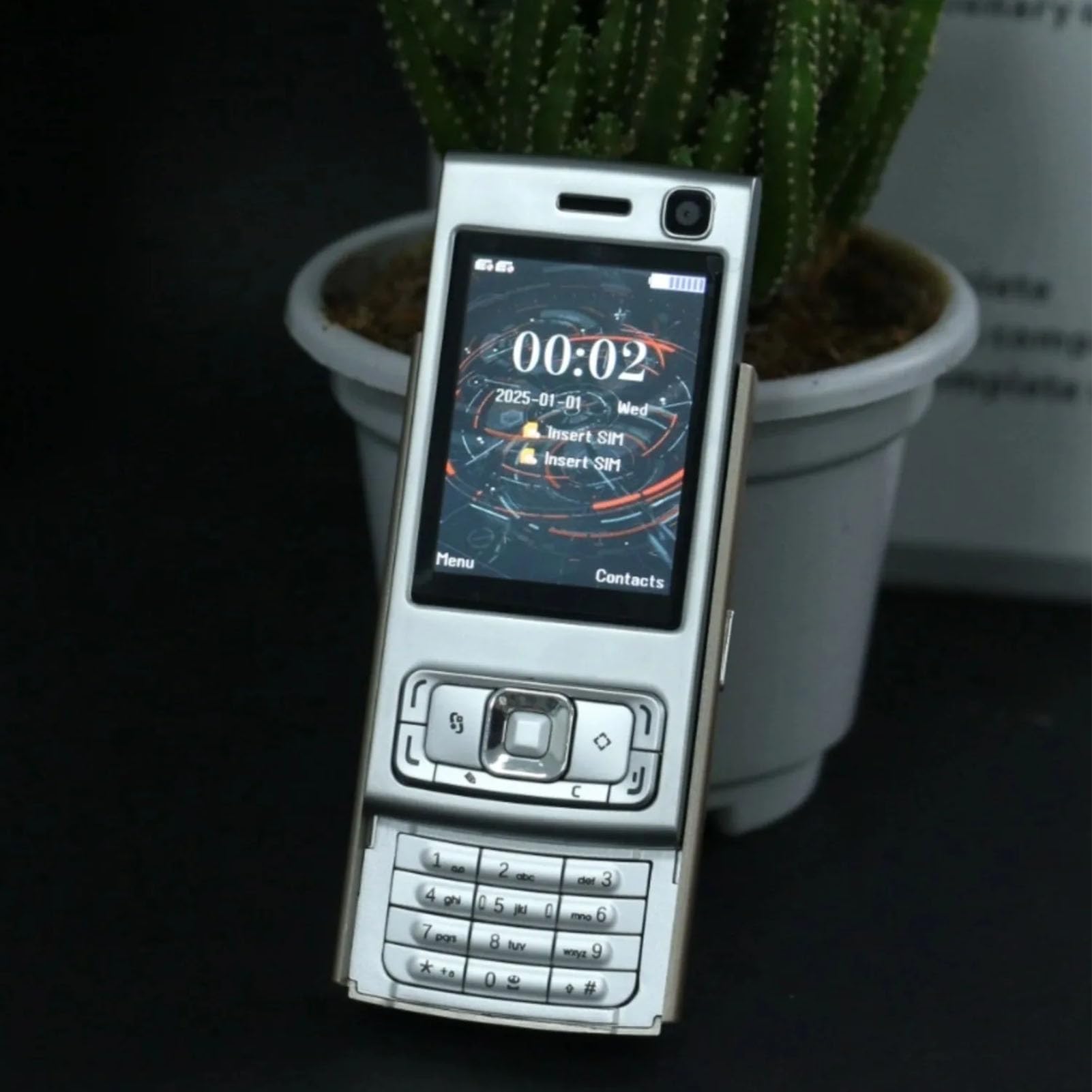 Odblokowany Telefon Suwakowy, Telefon Komórkowy 2G GSM z Ekranem 2,0 -calowym, Podwójny SIM, MP3 MP4 Player, FM Radio, dla Seniorów (BLACK)