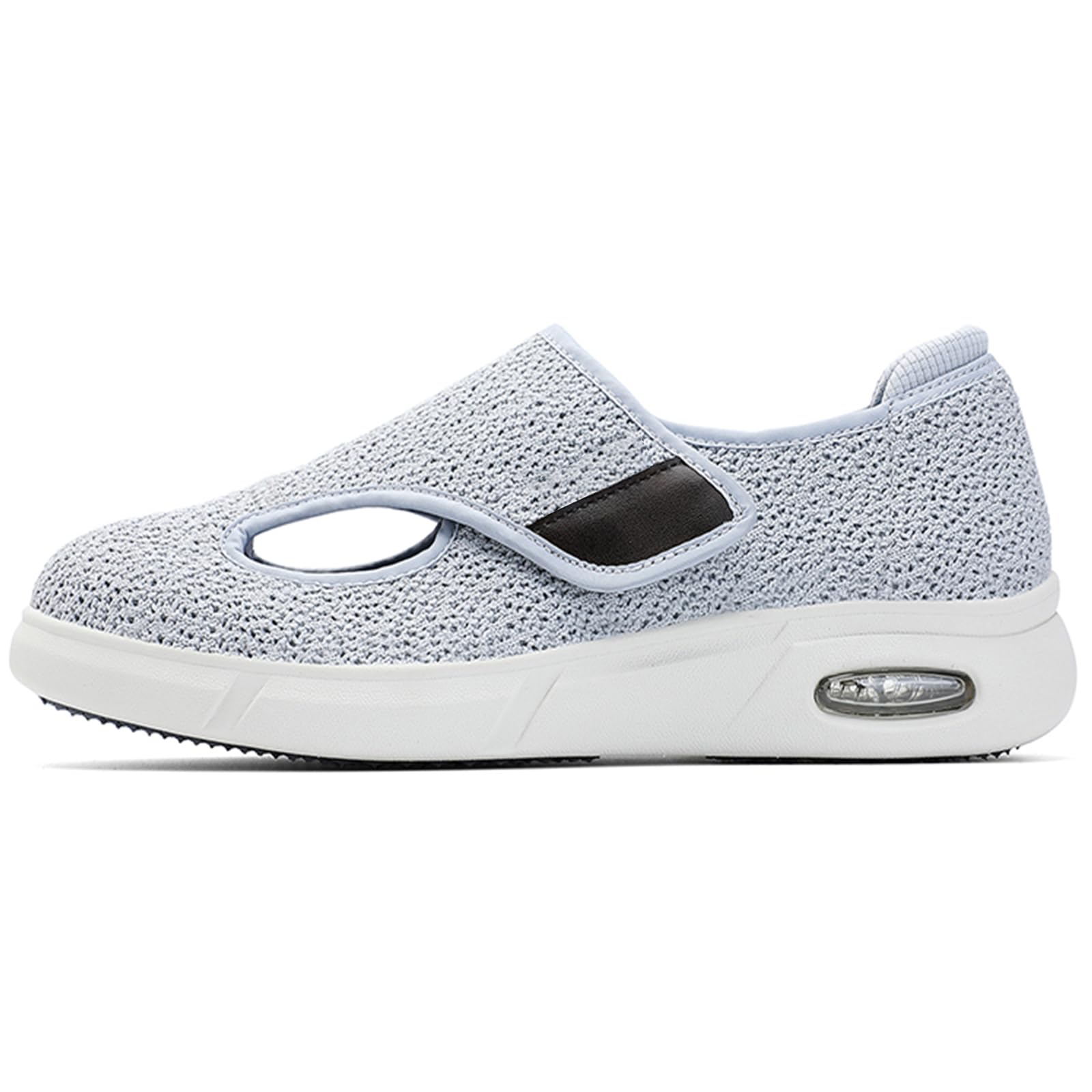 Zapatos para Caminar Zapatillas Pie Diabetico Verano Hombre Mujer Zapato Ortopedico Enfermería Cómodas Ancho Especial Calzado pies Anchos Ortopédicos,Gris,38 EU