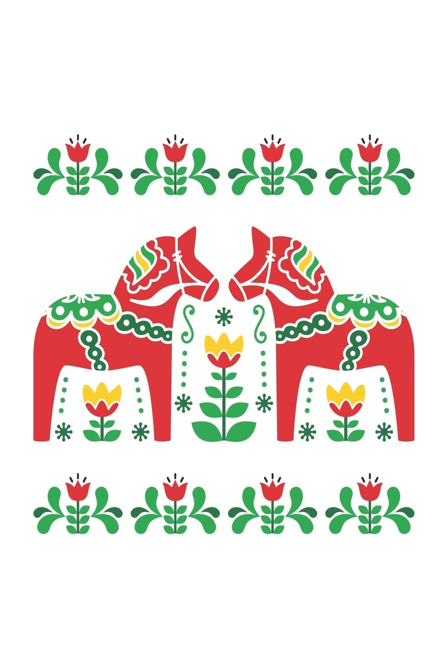 Dala Horse: Journal/notebook features 100 lined pages, gift for Swede/Nordic, adults/kids, size 6"x9"