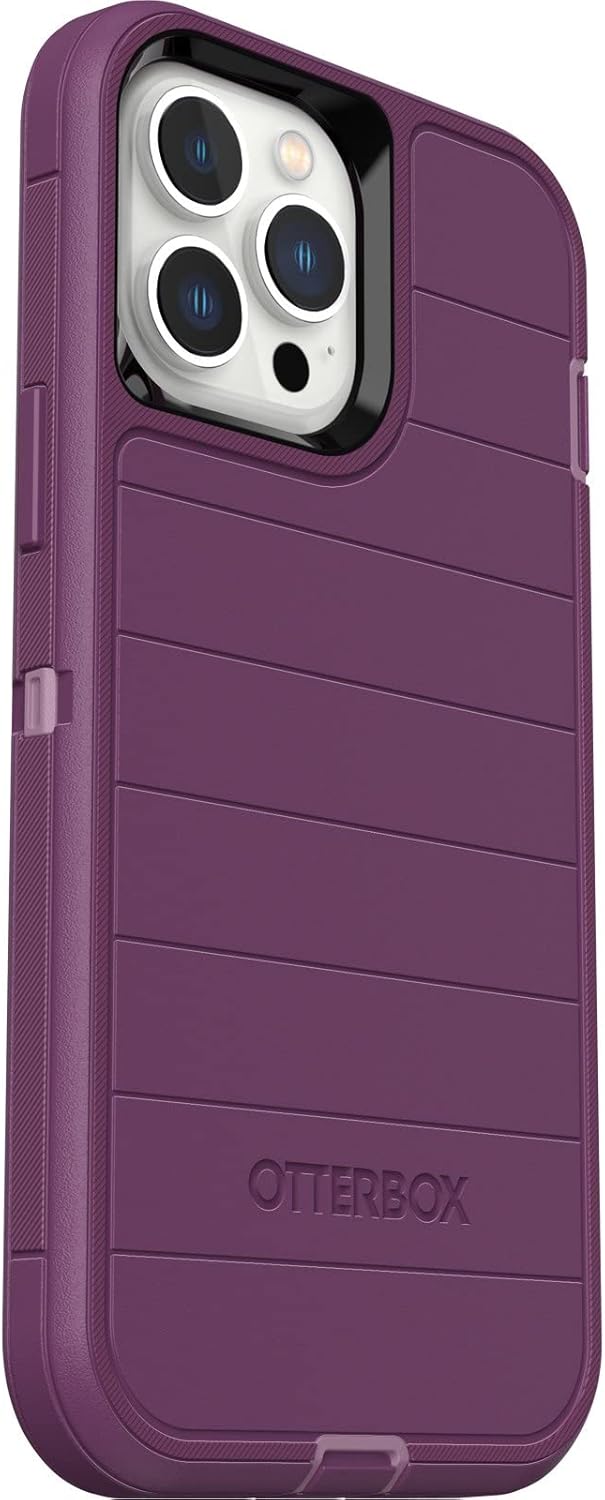 OtterBox Defender Series Rugged Case for iPhone 13 PRO (NOT 13/13 Mini/13 Pro Max) Case Only - Non-Retail Packaging - Happy Purple - with Microbial Defense