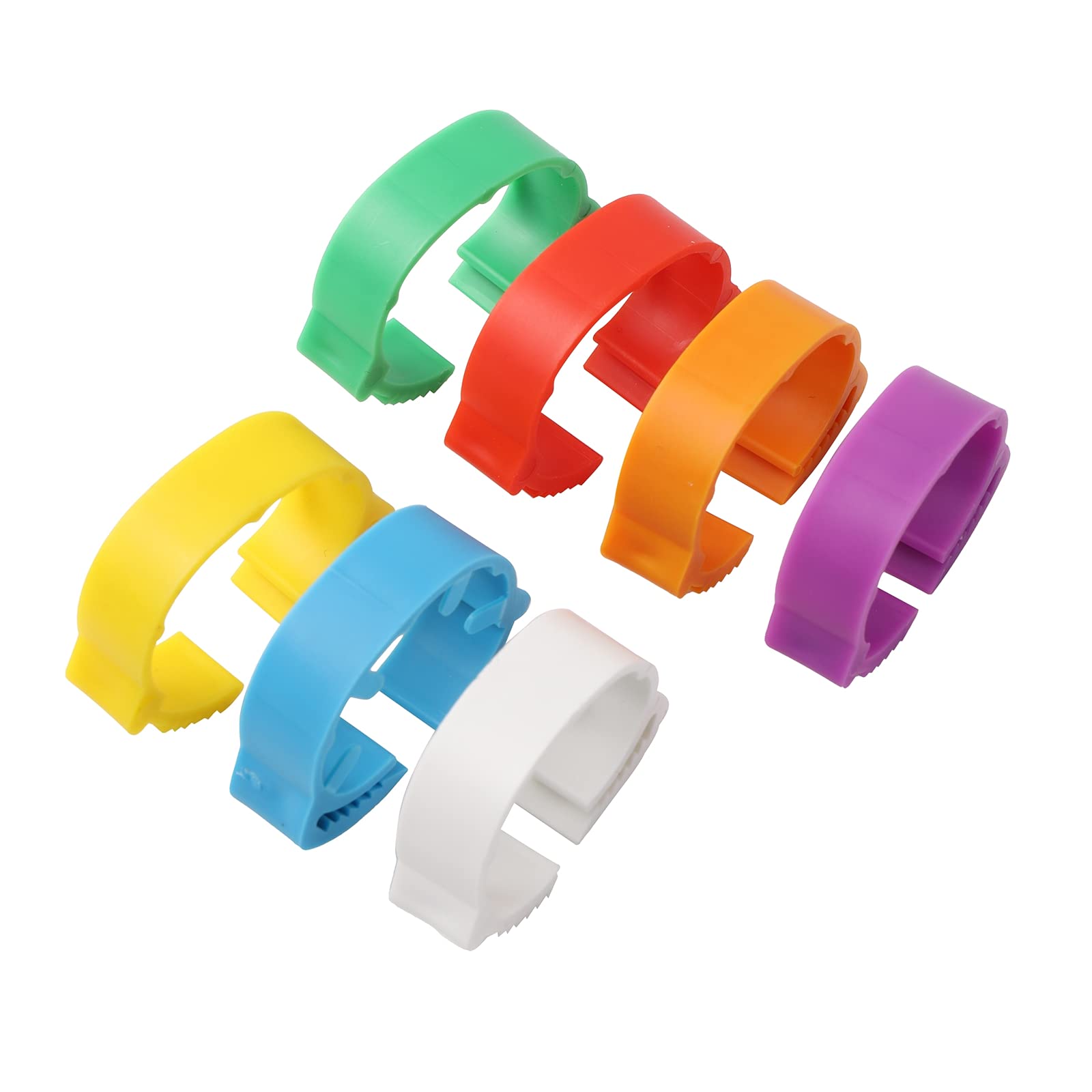 Anilla para patas， Anillos for patas de pollo ajustables de 2 a 2,4 cm de diámetro interior, 700 unidades(Mix Color)