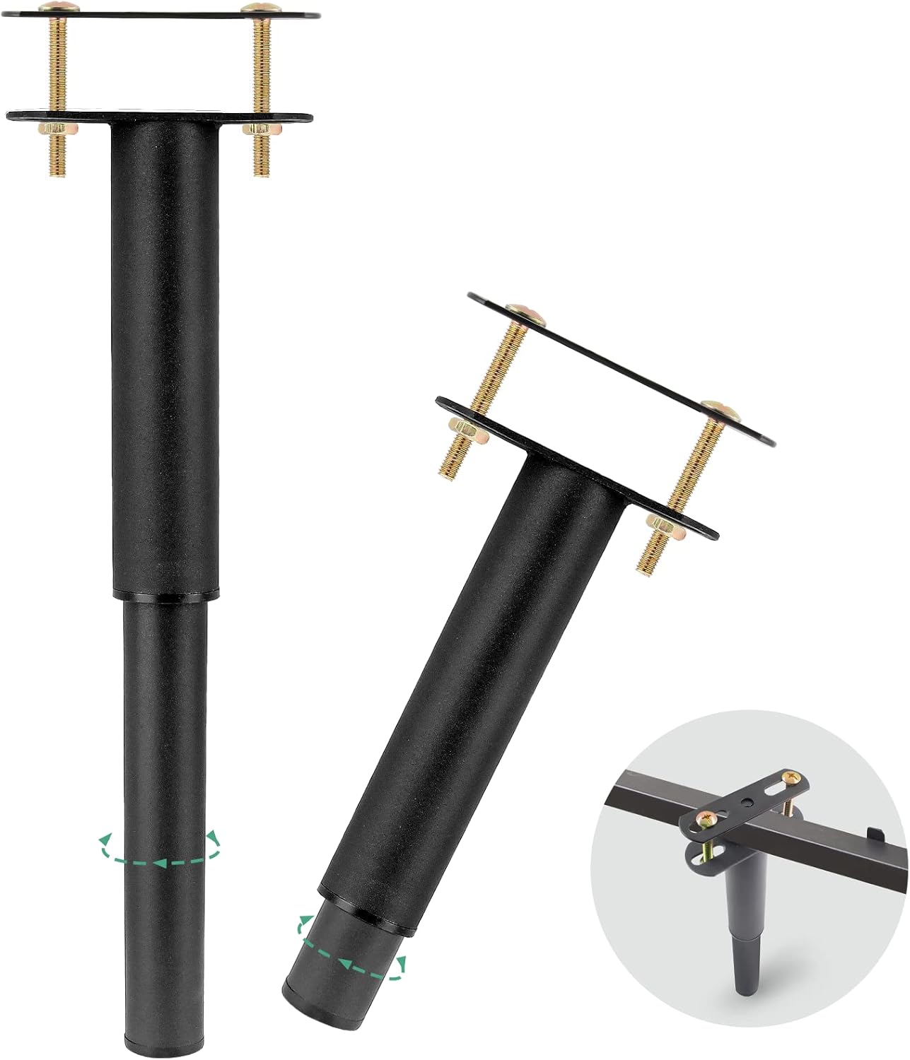 Lanzeuta 2 Pcs 7'' 13'' Bed Legs Replacement, Heavy Duty