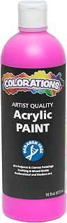 Colorations Artist Quality Acrylic Magenta Paint - 16 oz (473ml) - Made in United States, Paraben-Free, Non-Toxic, Acrylic Paint for Adults and Kids