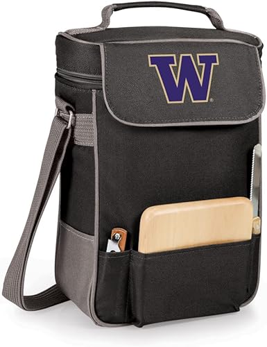 Miniatura 25 de PICNIC TIME NCAA Duet - Bolsa aislante para vino y queso Negro con detalles grises.,2-Negro con detalles grises.