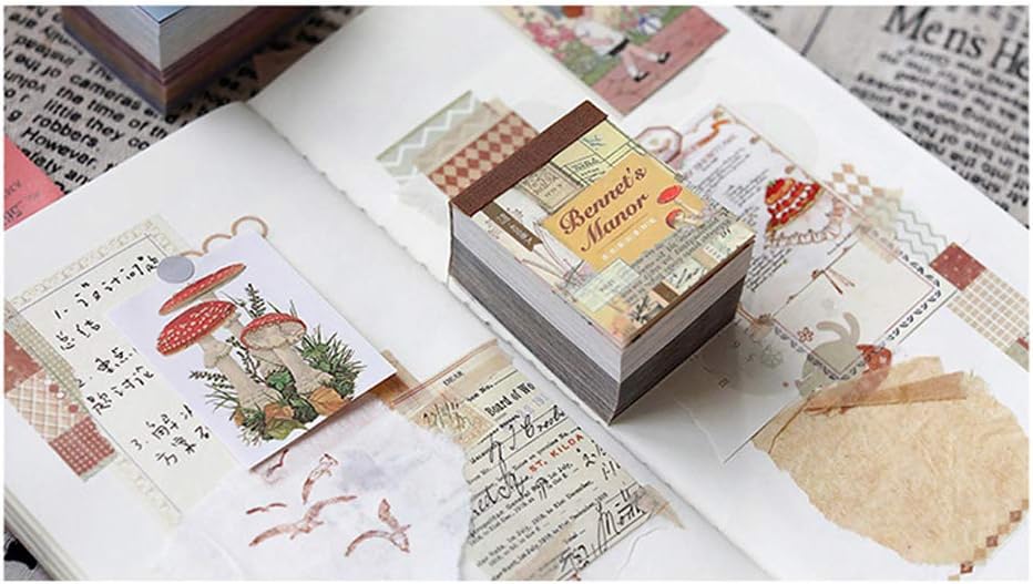 Vintage Scrapbooking Material Paper 400 Pieces Retro Things Century Memory Plant World Map Letter Decoration for Art Project Journal Scrapbook Personal Planner Diary Letter Envelope : Arts, Crafts & Sewing