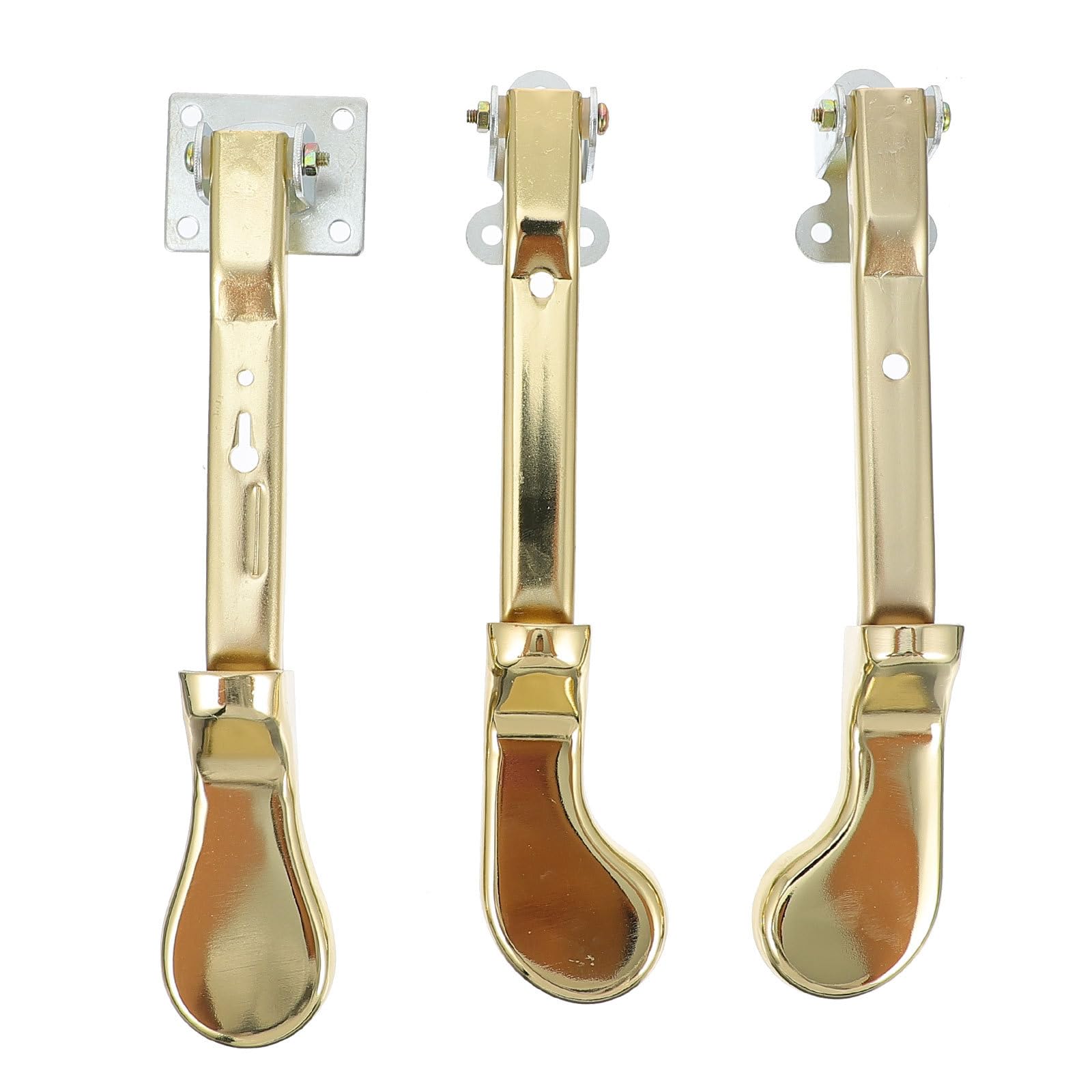 Set de 3 Pedales de Piano Vertical en Metal Dorado para Accesorios Duraderos, Compatibles Teclados y Pianos Acústicos