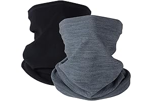 2 Pack Winter Neck Warmer Gaiter Fleece Windproof Face Mask Cover Cold...