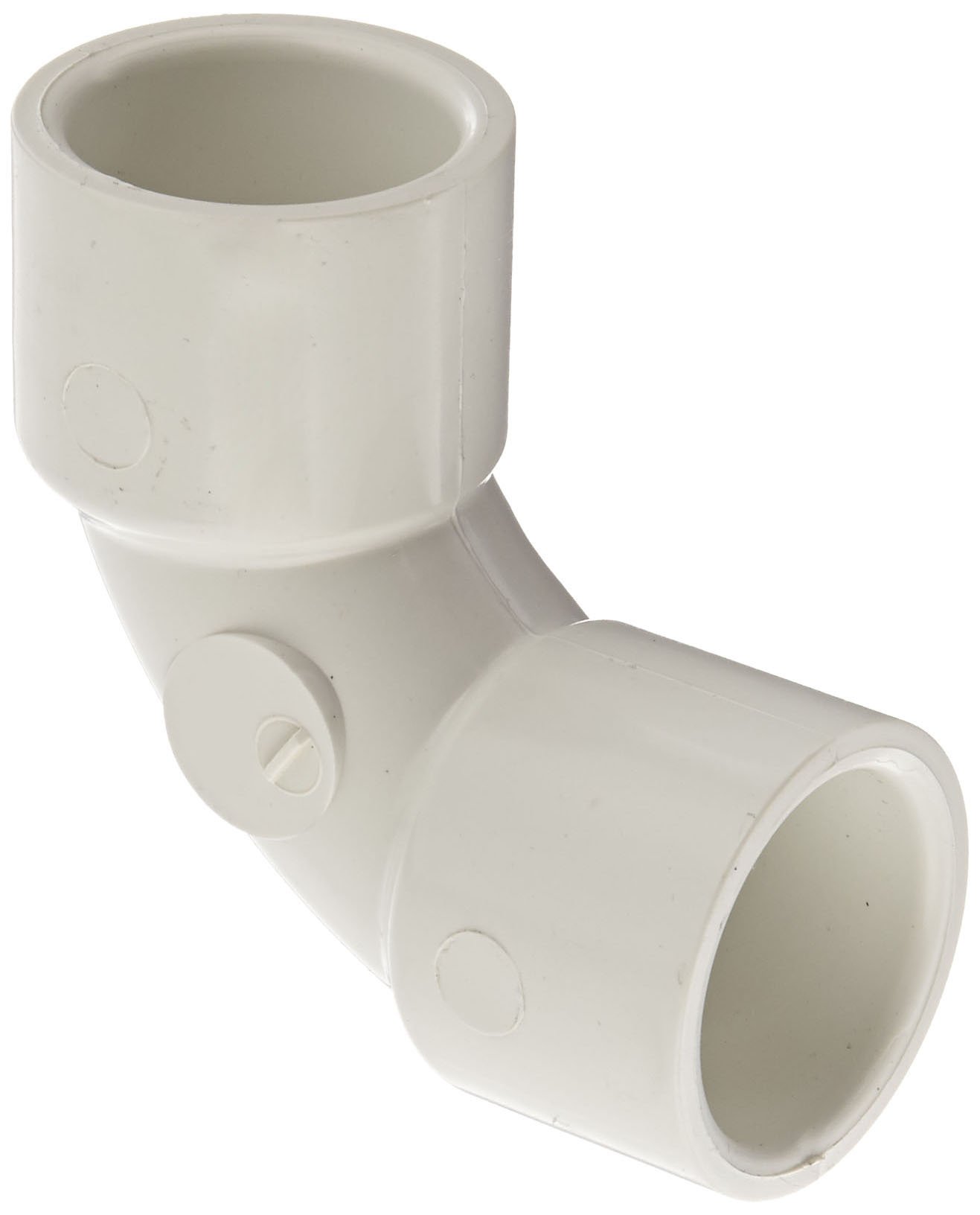 Spears 406-S Series PVC Pipe Fitting, 90 Degree Sweep Elbow, Schedule 40, 1" Socket