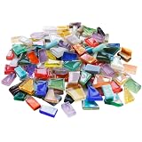 1.1lb Irregular Crystal Mosaic Tiles,Small Mosaic Tile DIY Hobbies Children Handmade Crystal Craft f