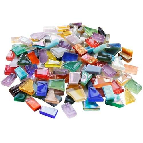 1.1Lb Irregular Crystal Mosaic Tiles,Small Mosaic Tile Diy Hobbies Children Handmade Crystal Craft For Crafts Bulk Diy Picture Frames Handmade Jewelry Coaster (Mix Color Series) #TOP19