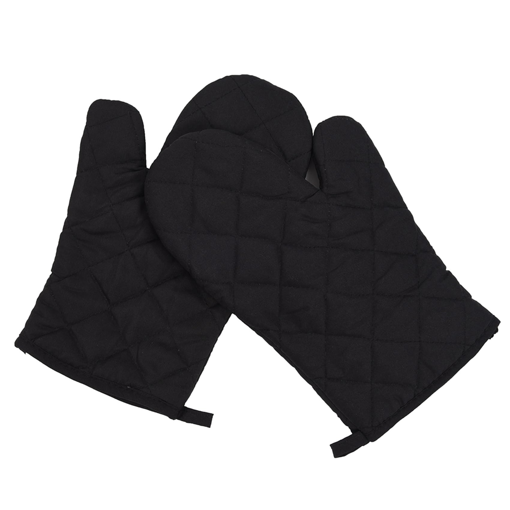 6 Paire A la Chaleur en Coton de Four Cuisine Cuisson Moufles de Cuisson Noires