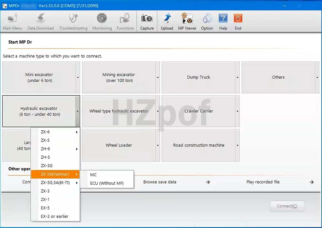 MPDR Software 3.33 Heavy Duty Excavator Diagnostic Tool Tester for Hitachi Software ZX-1 ZX-3 ZX-3G ZX-5 ZX-6 ZX-7 Latest Version Software with Tablet