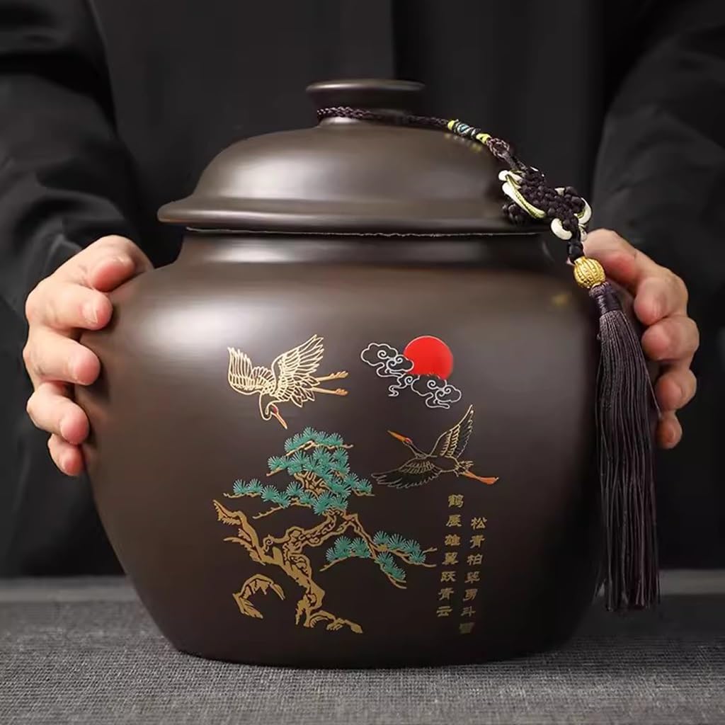 Organizator torebki herbata puszka duży fioletowy piasek cyny uszczelnione puszki do przechowywania białej herbaty Pu'er ceramiczne Retro uszczelnione cyny organizator herbaty pojemnik do
