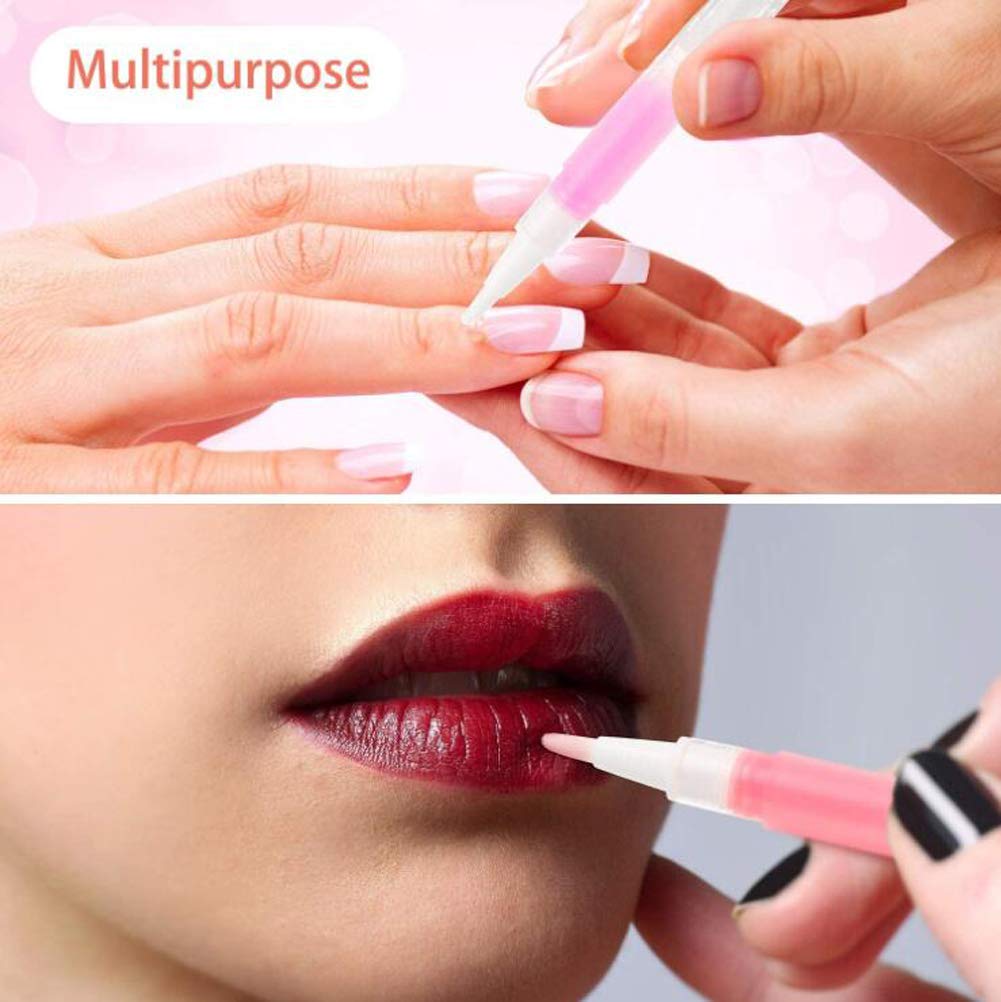 5 Bolígrafos 3ml Bolígrafos Vacíos De Aceite De Uñas Con Punta De Pincel,Lápiz Giratorio De Tubo De Brillo De Labios,Se Utilizar Para Rellenar Brillo De Labios, Esmalte De Uñas Etc