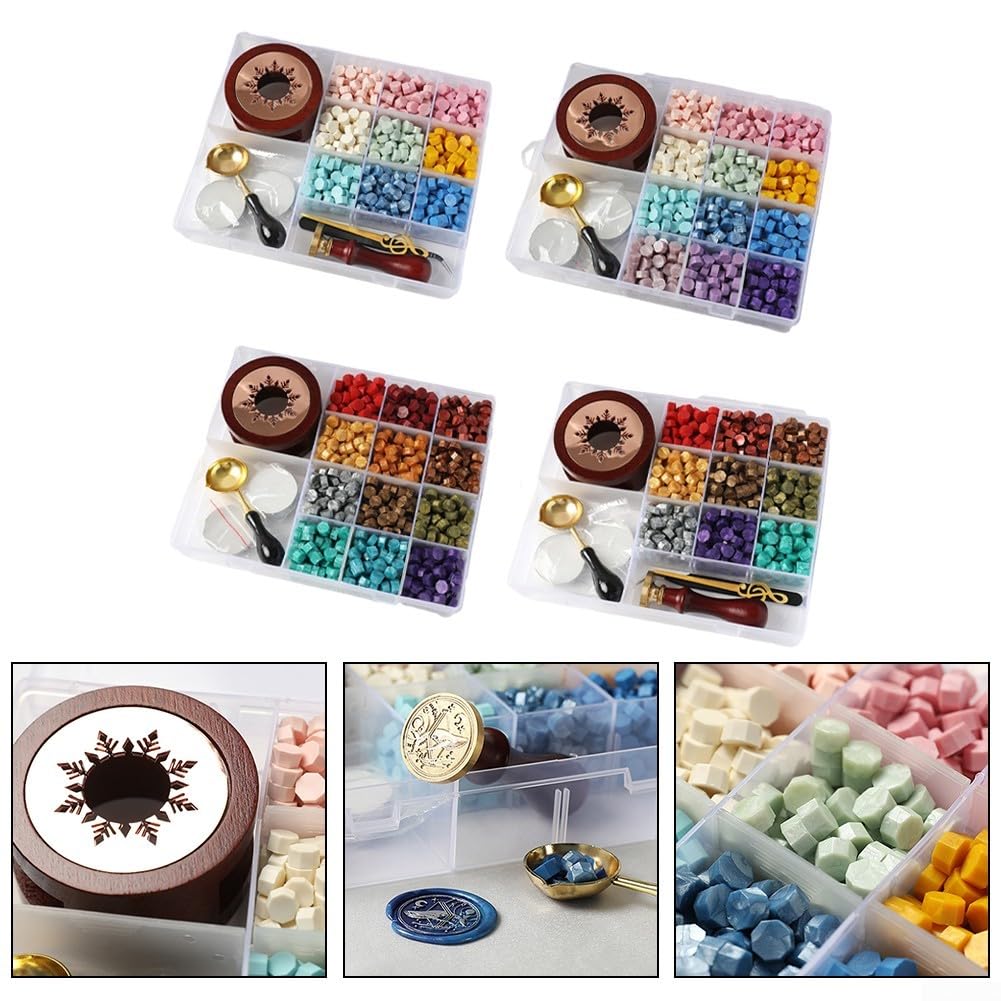 Set di granuli di ceralacca per buste e inviti di nozze, 1 cm di diametro, per timbratura artigianale, compatibile con le principali fustellatrici, kit multicolore (D)