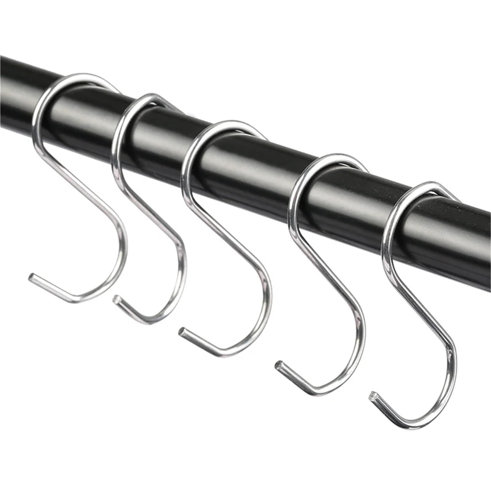 ganchos para puertas ganchos para colgar, 5/10 Uds. Gancho de suspensión en forma de S de acero inoxidable 304, ganchos for colgar ropa de cocina y baño, ganchos for colgar con cierre de barandilla(10