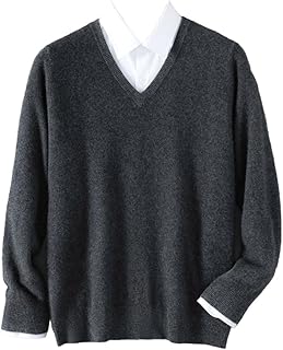 [Suvoiier] 秋冬 ウール100% セーター メンズ Vネック 厚手 プルオーバー 暖かい ニットシャツ 無地 ベースレイヤー