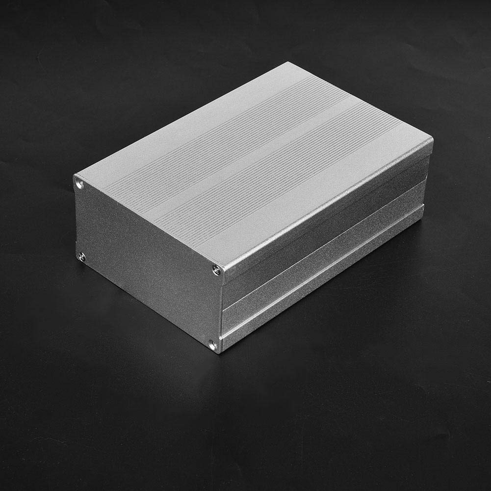 Boîtier en Alliage d'Aluminium pour Projet Electronique, Circuit Imprimé, Décodeur Shell Câblage, Sable Argent, 55x106x160mm
