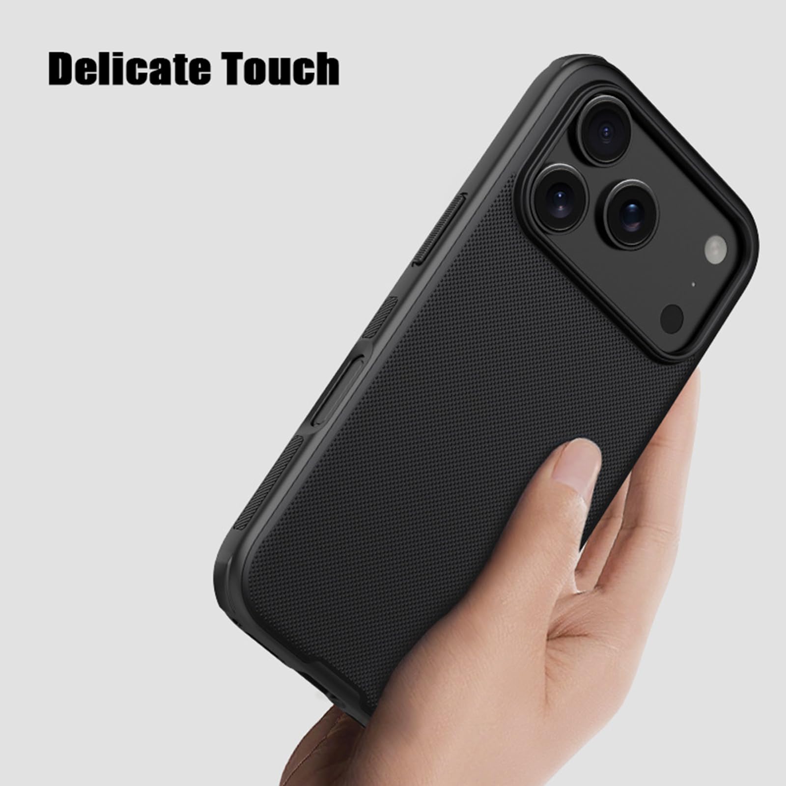 Magnetisch Hülle für iPhone 17 Pro Max/17 Pro/17 Air/17, Dünne Leichte Gefrostet rutschfest Schutzhülle Drahtlose Aufladung Handyhülle,Schwarz,17 Pro
