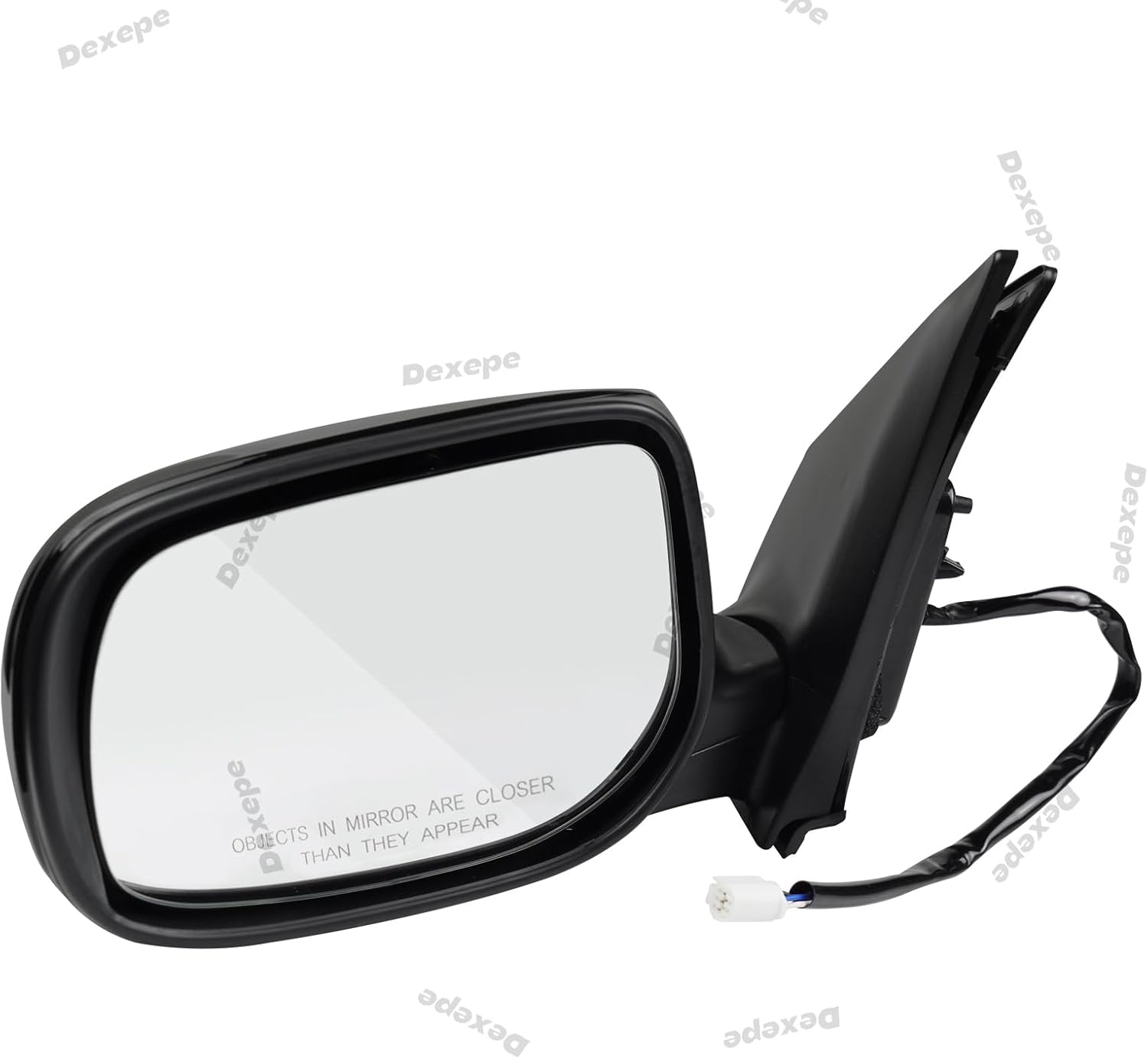 Driver Side Mirror Assembly Compatible with Toyota Corolla 2009-2013 Non-heated Power Adjustable Glass Replace 8790902B40, TO1320249, TO1320260, 128-50263BL Black (3Pin Left)