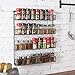 MyGift 4-Tier Gray Chicken Wire Spice Rack Wall Mount Organizer, Pantry Seasoning Jars and Condiment Storage Shelves