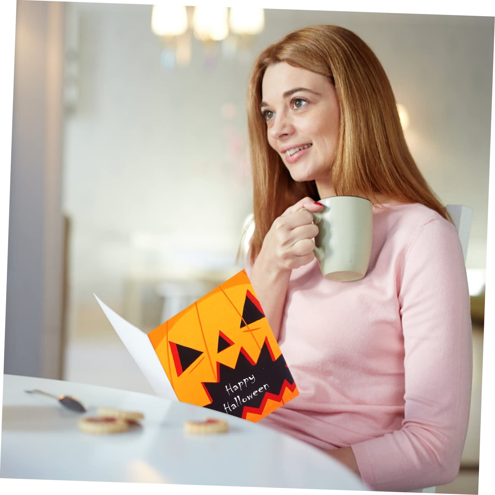 Tofficu 72pezzi Biglietti Per Halloween Con Buste e Adesivi Vuote Per e Halloween