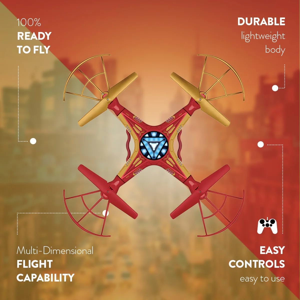 World Tech Toys 2.4Ghz Marvel - Iron Man Sky Hero 4.5 Channel RC Drone